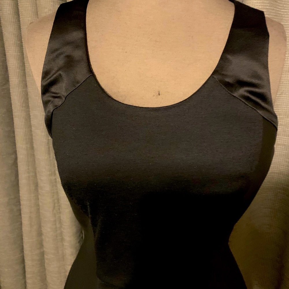 Black faux leather dress